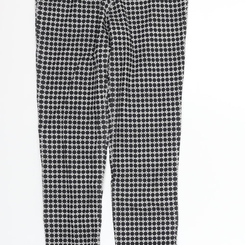 Deck Womens Black Geometric  Trousers  Size 24 in L27 in