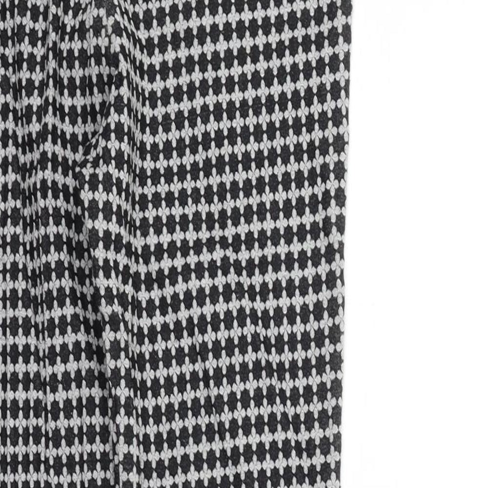 Deck Womens Black Geometric  Trousers  Size 24 in L27 in
