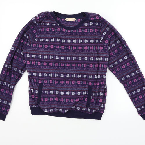 Dorothy Perkins Womens Purple Geometric  Pullover Jumper Size M