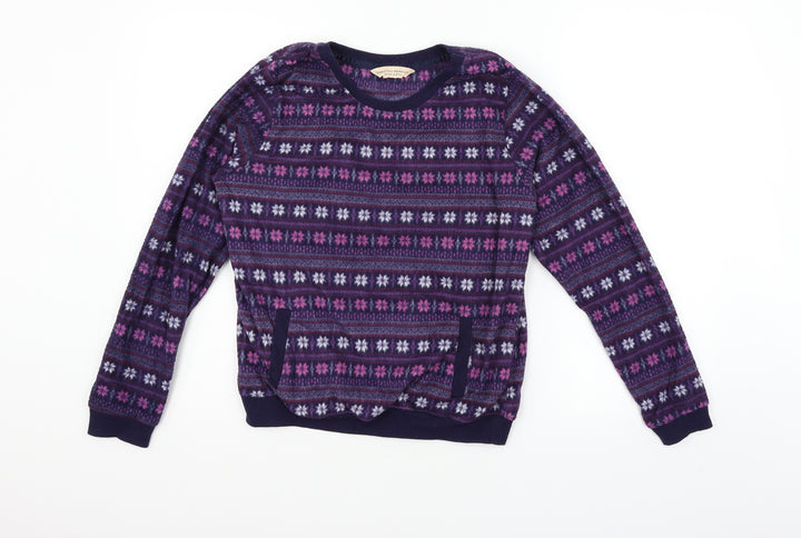 Dorothy Perkins Womens Purple Geometric  Pullover Jumper Size M