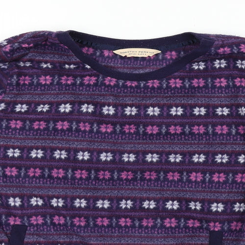 Dorothy Perkins Womens Purple Geometric  Pullover Jumper Size M