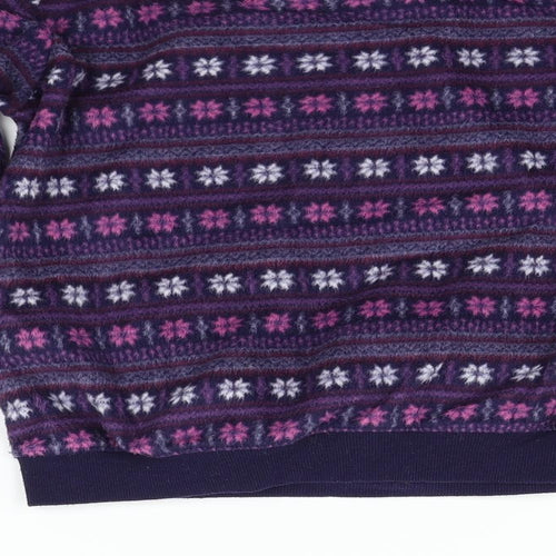 Dorothy Perkins Womens Purple Geometric  Pullover Jumper Size M