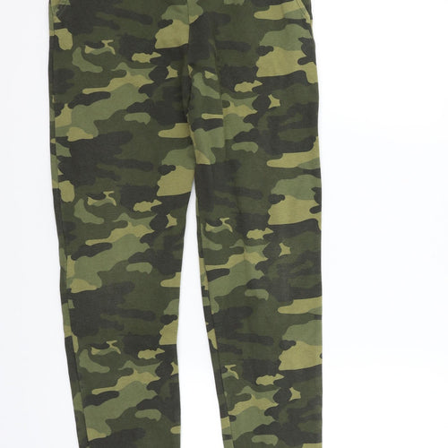 Marks and Spencer Boys Green Geometric  Jogger Trousers Size 12-13 Years