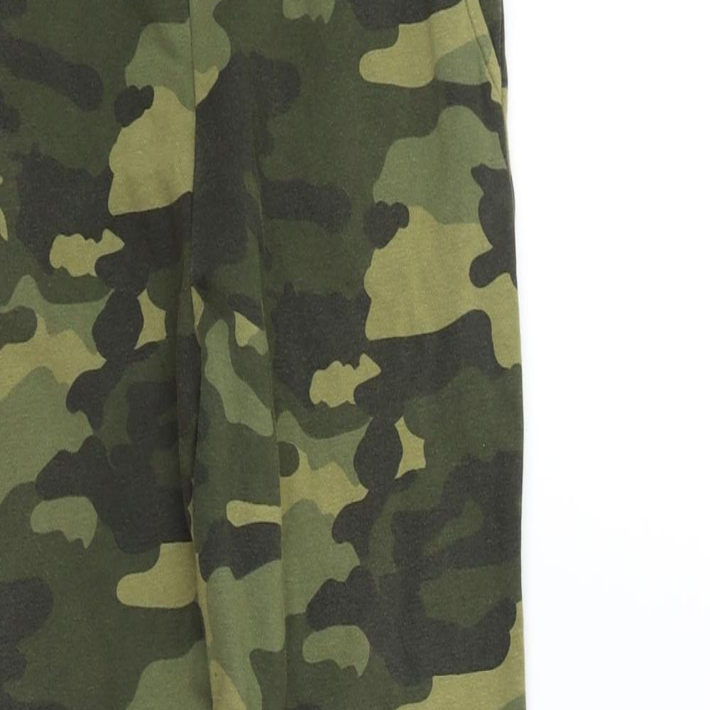 Marks and Spencer Boys Green Geometric  Jogger Trousers Size 12-13 Years