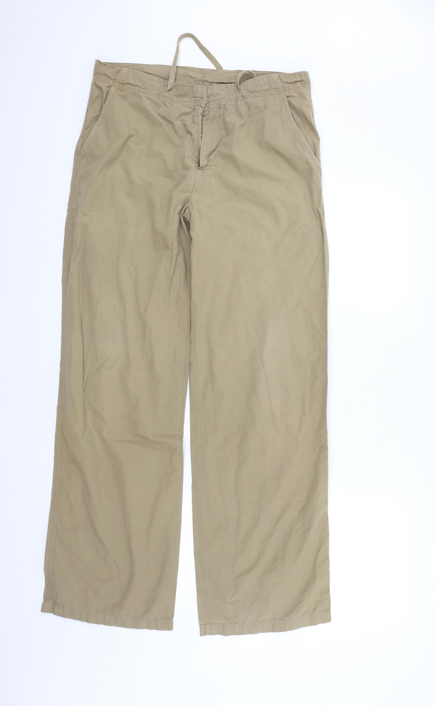 United Colours of Benetton Womens Beige   Trousers  Size 32 in L30 in