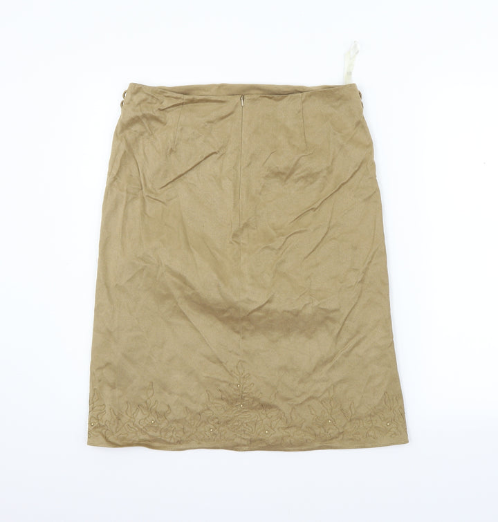 NEXT Womens Beige Flare Skirt Size 12