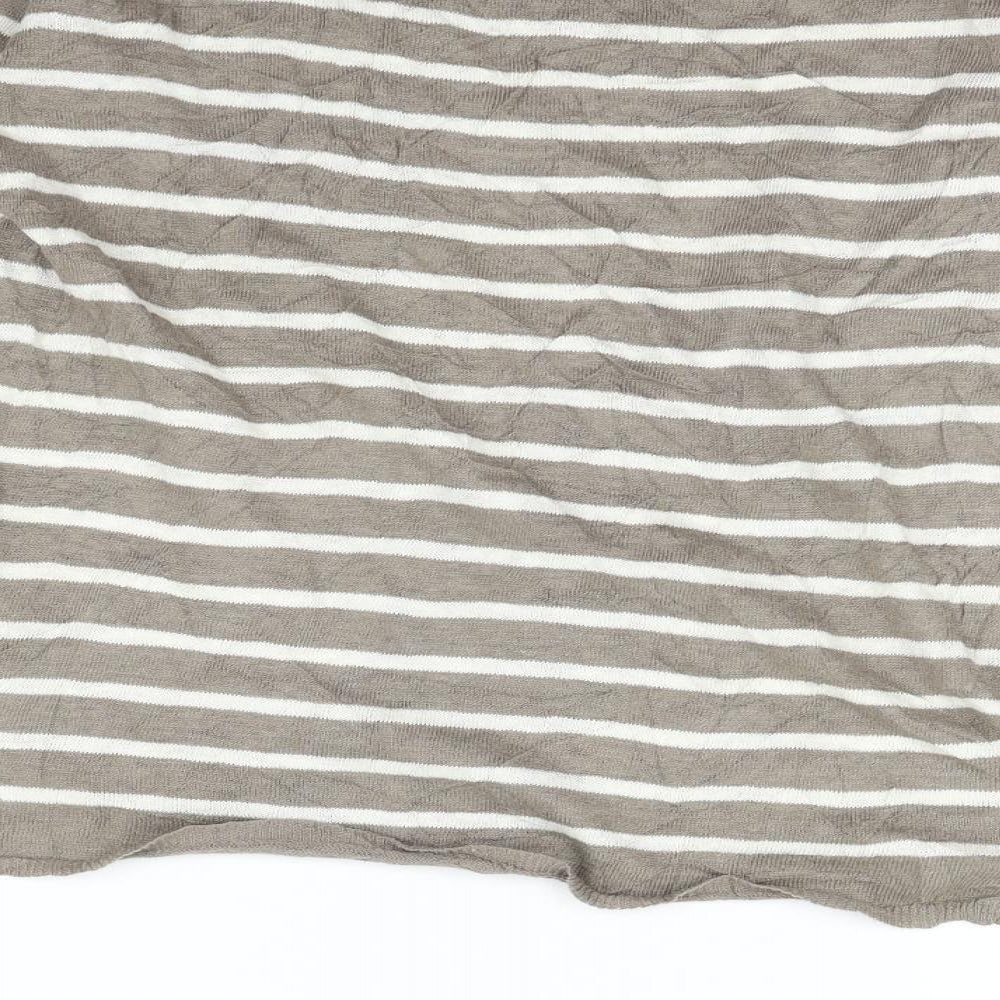 Mango Womens Beige Striped  Pullover Jumper Size S