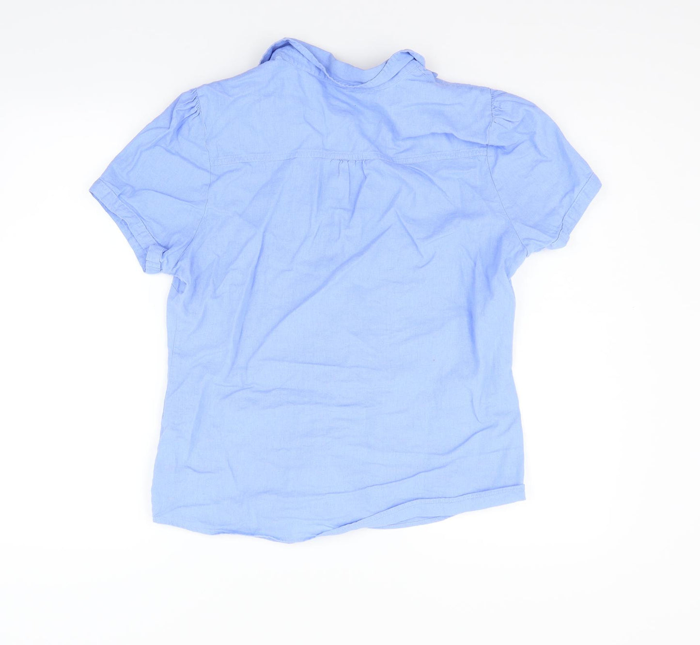 Marks and Spencer Womens Blue   Basic Button-Up Size 14