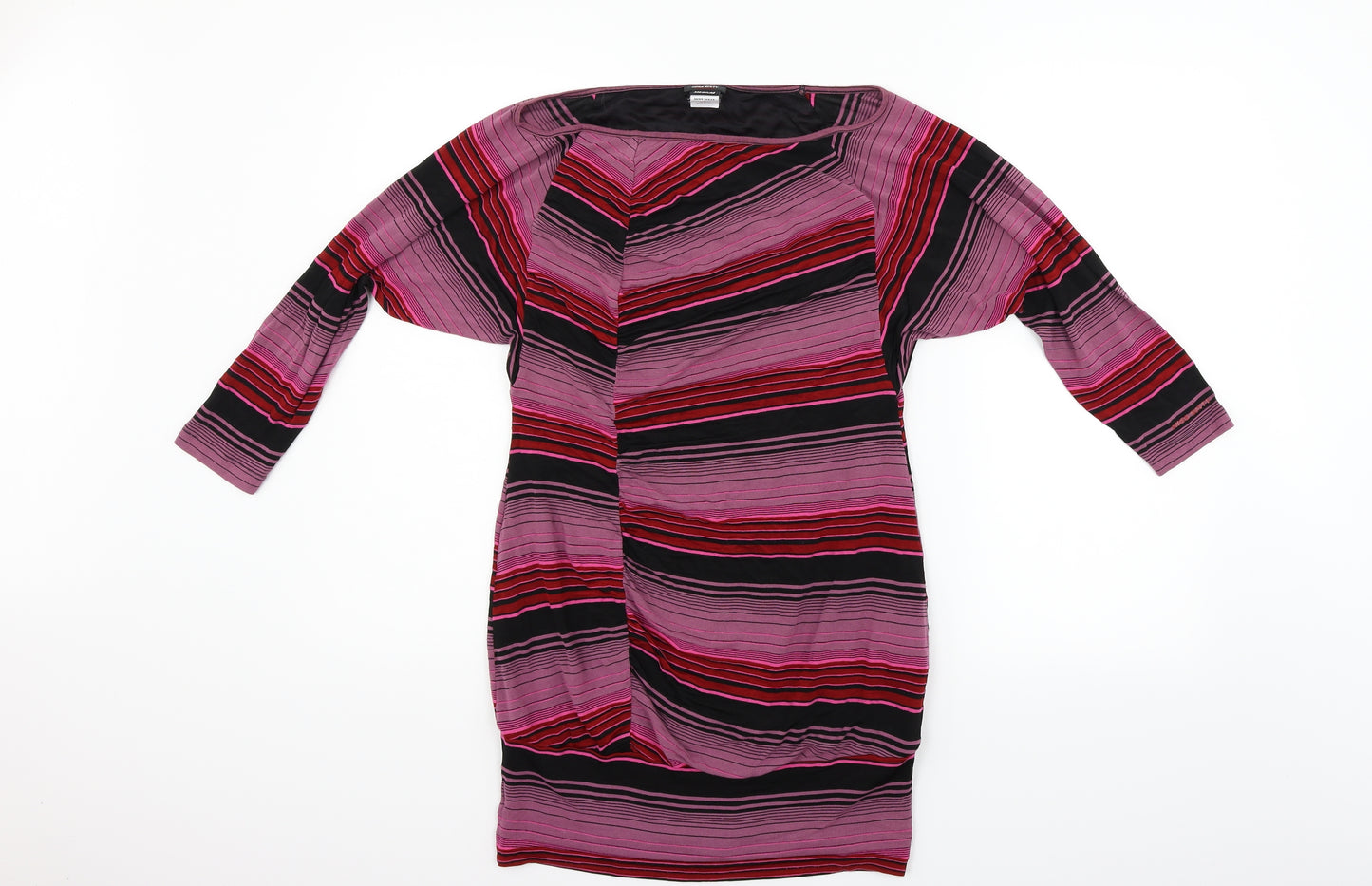 Miss Sixty Womens Pink Striped  Fit & Flare  Size M