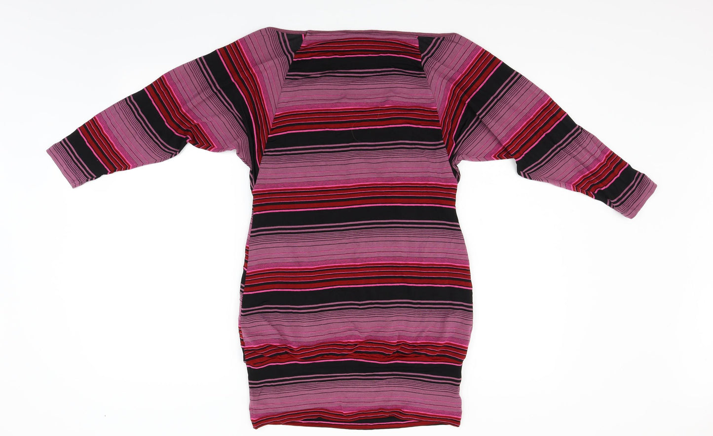 Miss Sixty Womens Pink Striped  Fit & Flare  Size M