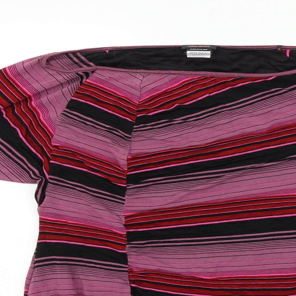 Miss Sixty Womens Pink Striped  Fit & Flare  Size M