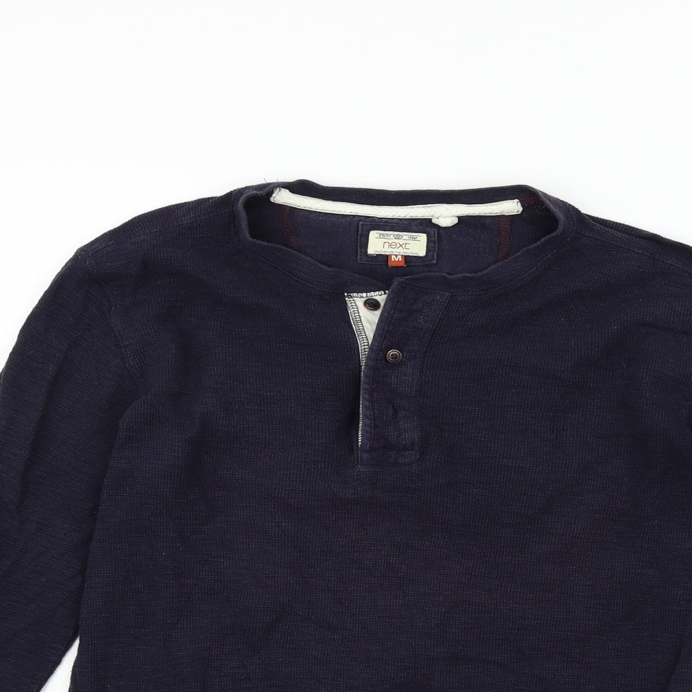 NEXT Womens Black   Henley Jumper Size M