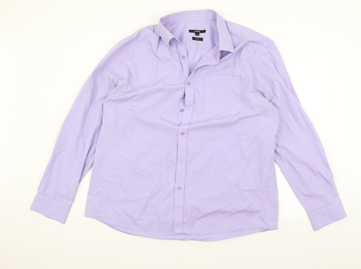 George Mens Purple Button-Up Size 17