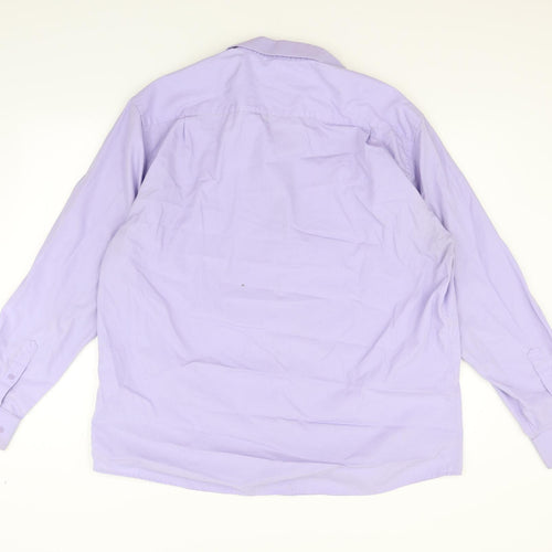 George Mens Purple    Button-Up Size 17