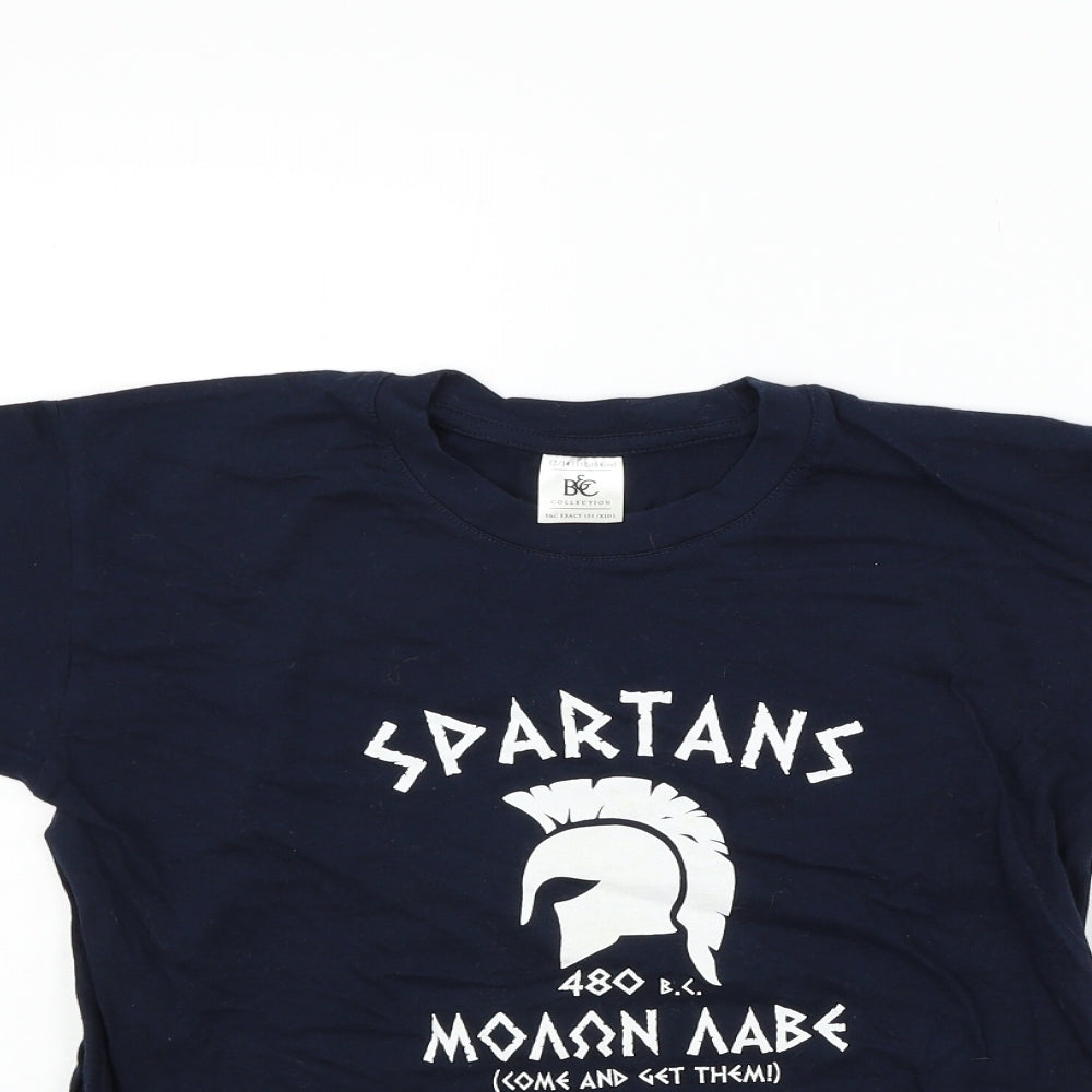 bec Girls Blue   Basic T-Shirt Size 12 Years  - Spartans