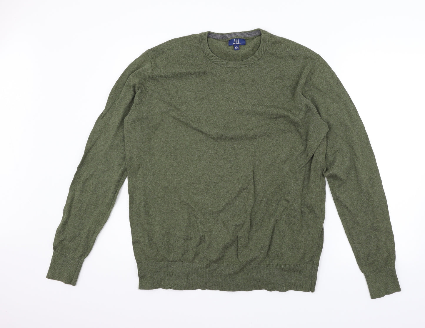 George Mens Green   Pullover Jumper Size L