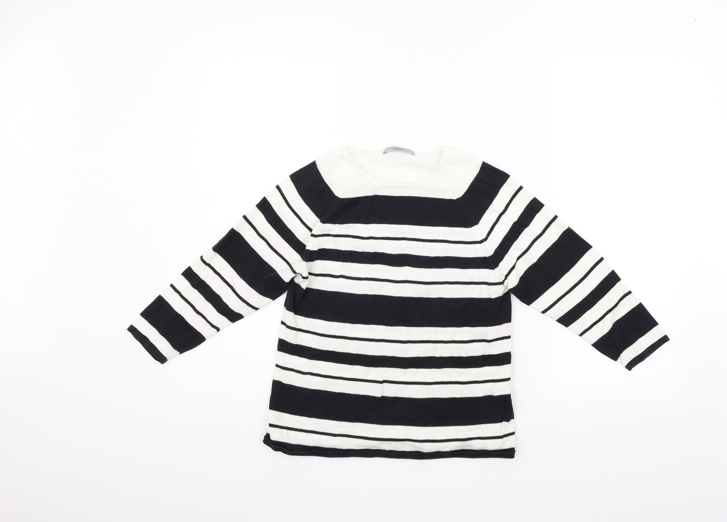 Marks and Spencer Womens Silver Striped  Pullover Jumper Size S