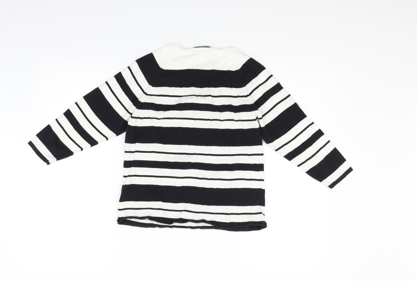 Marks and Spencer Womens Silver Striped  Pullover Jumper Size S
