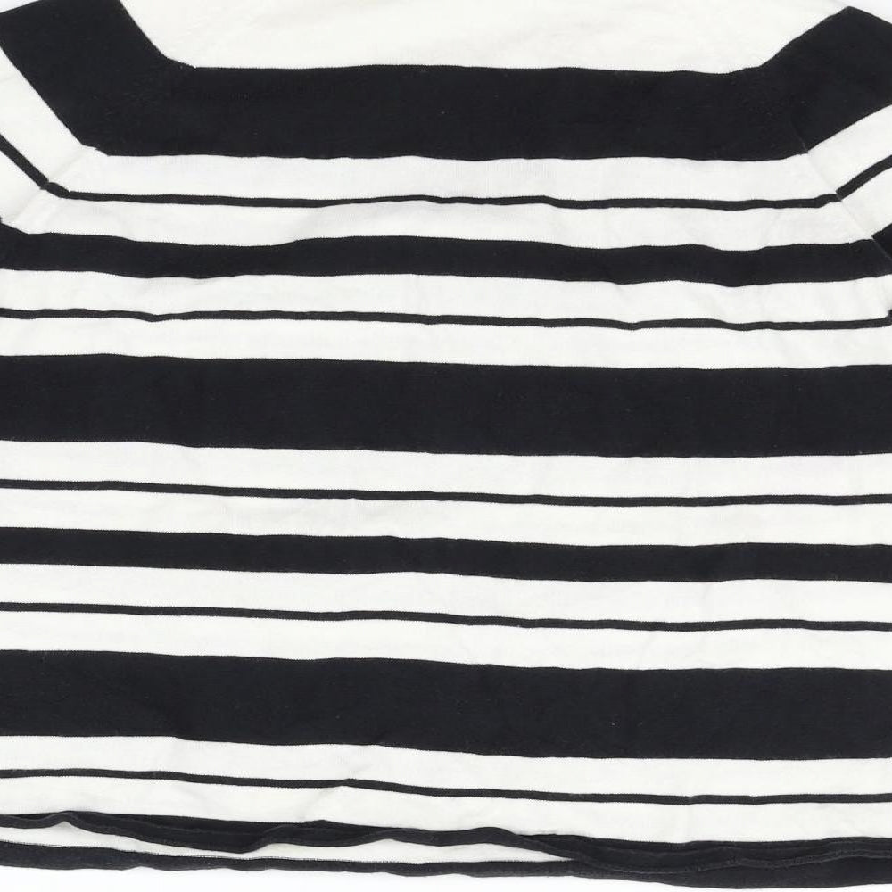 Marks and Spencer Womens Silver Striped  Pullover Jumper Size S