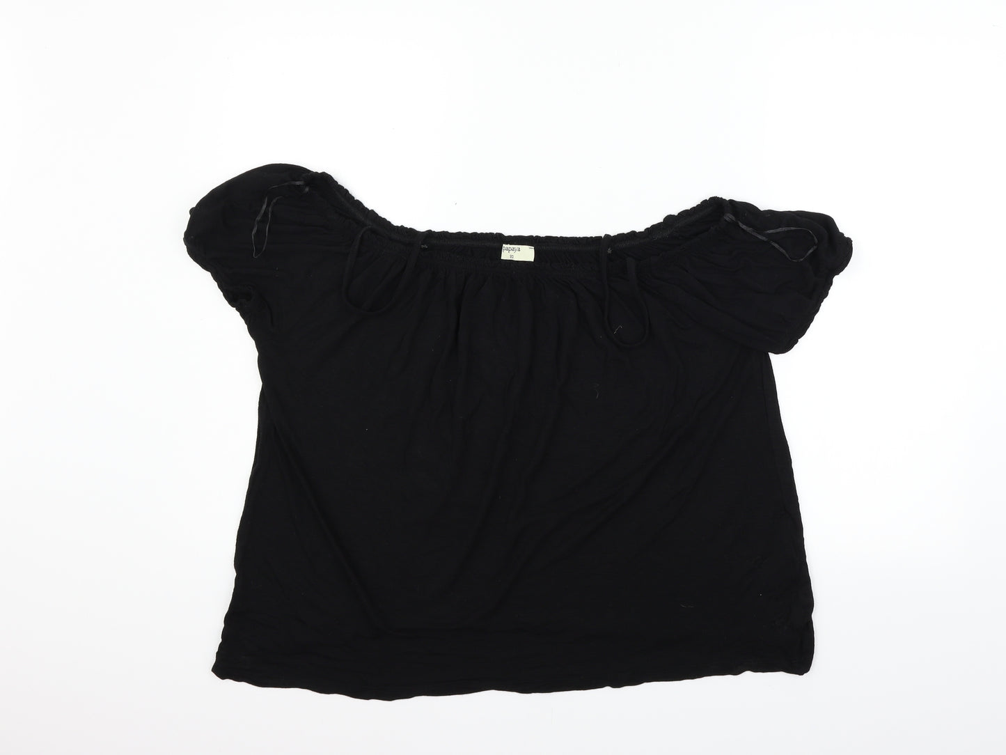 Papaya Womens Black   Basic Blouse Size 20