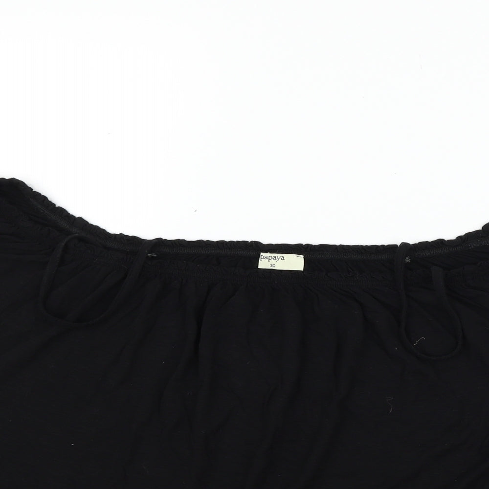 Papaya Womens Black   Basic Blouse Size 20