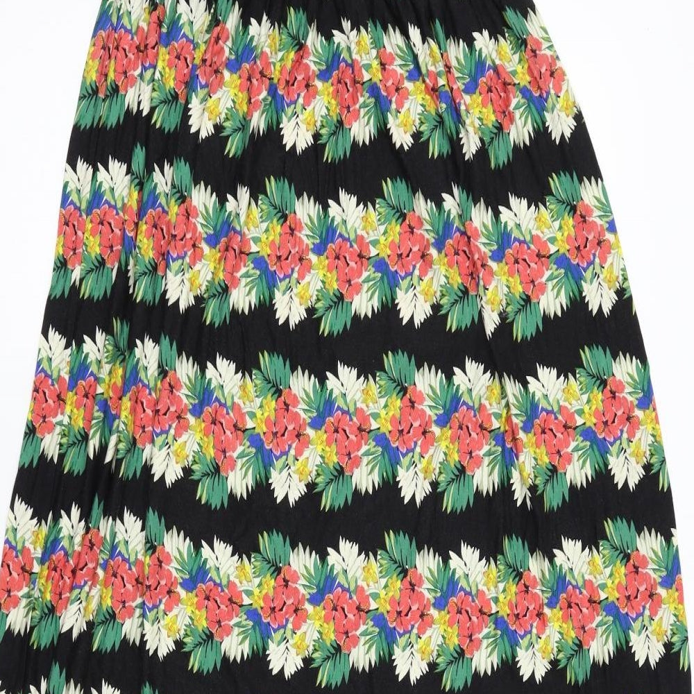 doothy perkins Womens Black Floral  Fit & Flare  Size 18