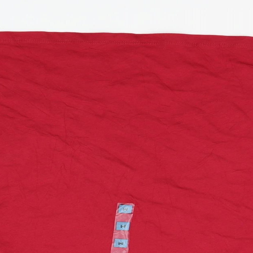 Marks and Spencer Womens Red Solid  Top Pyjama Top Size M