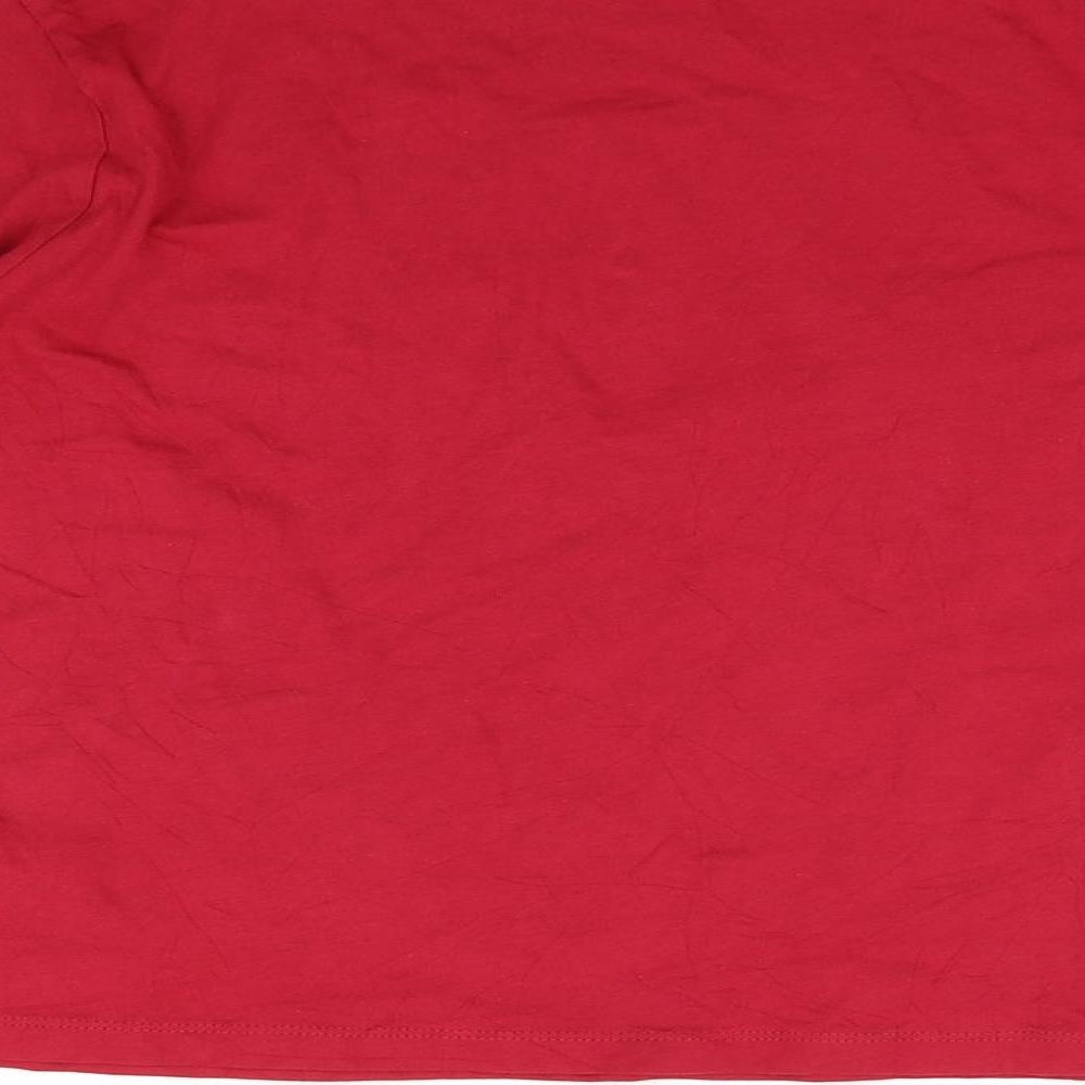 Marks and Spencer Womens Red Solid  Top Pyjama Top Size M