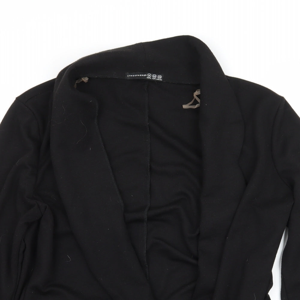 Atmosphere Womens Black  Jersey Jacket Blazer Size 14