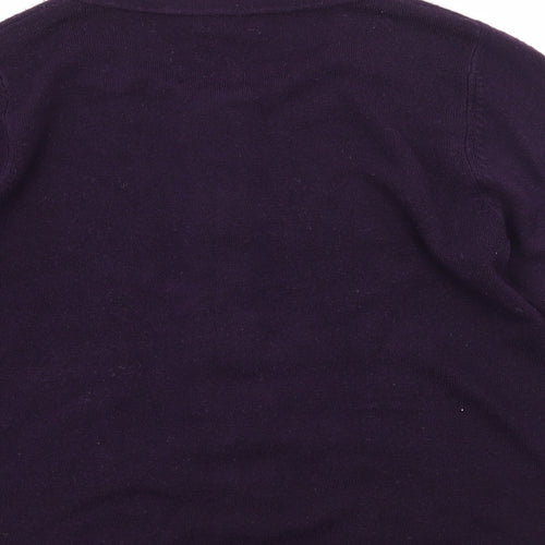 F&F Womens Purple  Knit Cardigan Jumper Size 14