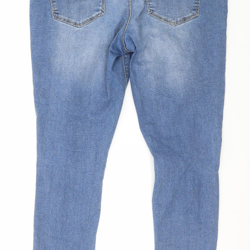 F&F Womens Blue  Denim Skinny Jeans Size 18 L31 in