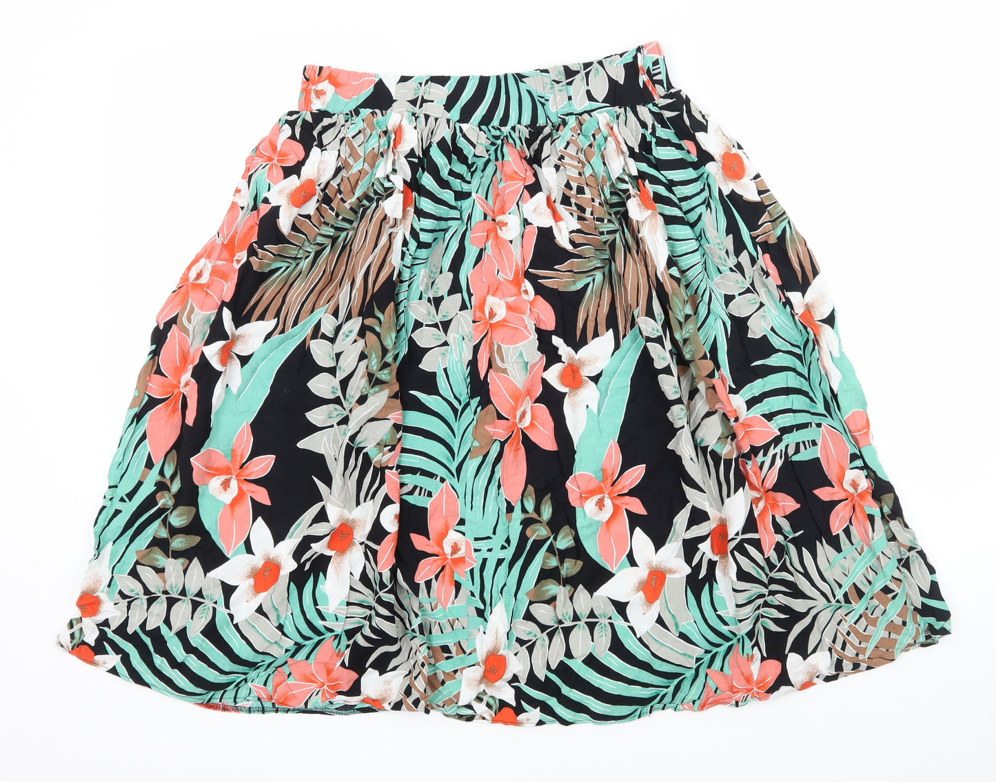 Peacocks Womens Multicoloured Floral  Flare Skirt Size 12