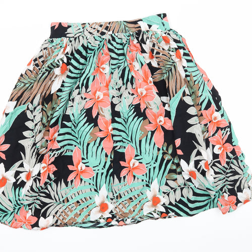 Peacocks Womens Multicoloured Floral  Flare Skirt Size 12