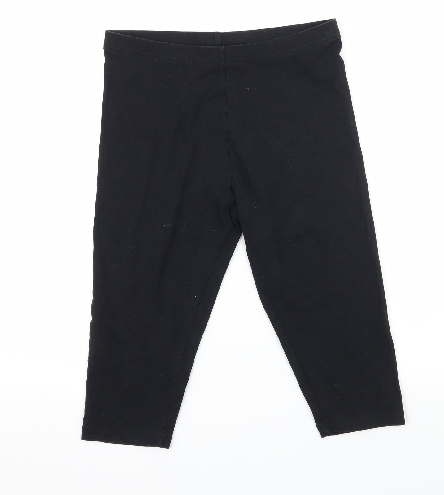 New Look Womens Black  Jersey Cropped Leggings Size 10