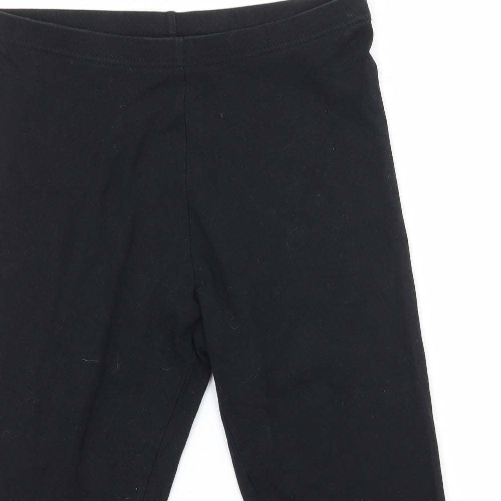 New Look Womens Black  Jersey Cropped Leggings Size 10