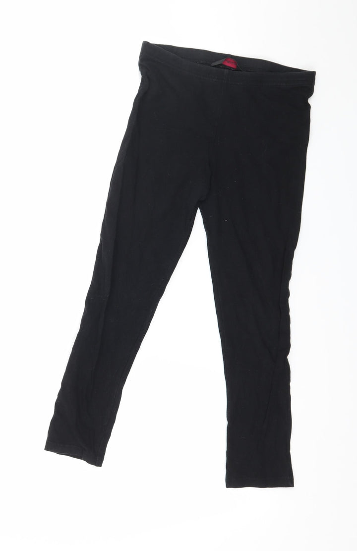 Miss Selfridge Womens Black Jersey Capri Leggings Size 10 L20 in