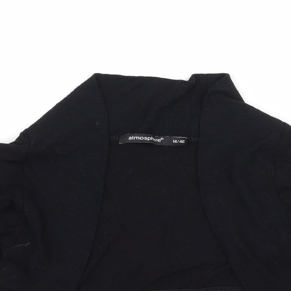 Atmosphere Womens Black  Jersey Shrug Jumper Size 14