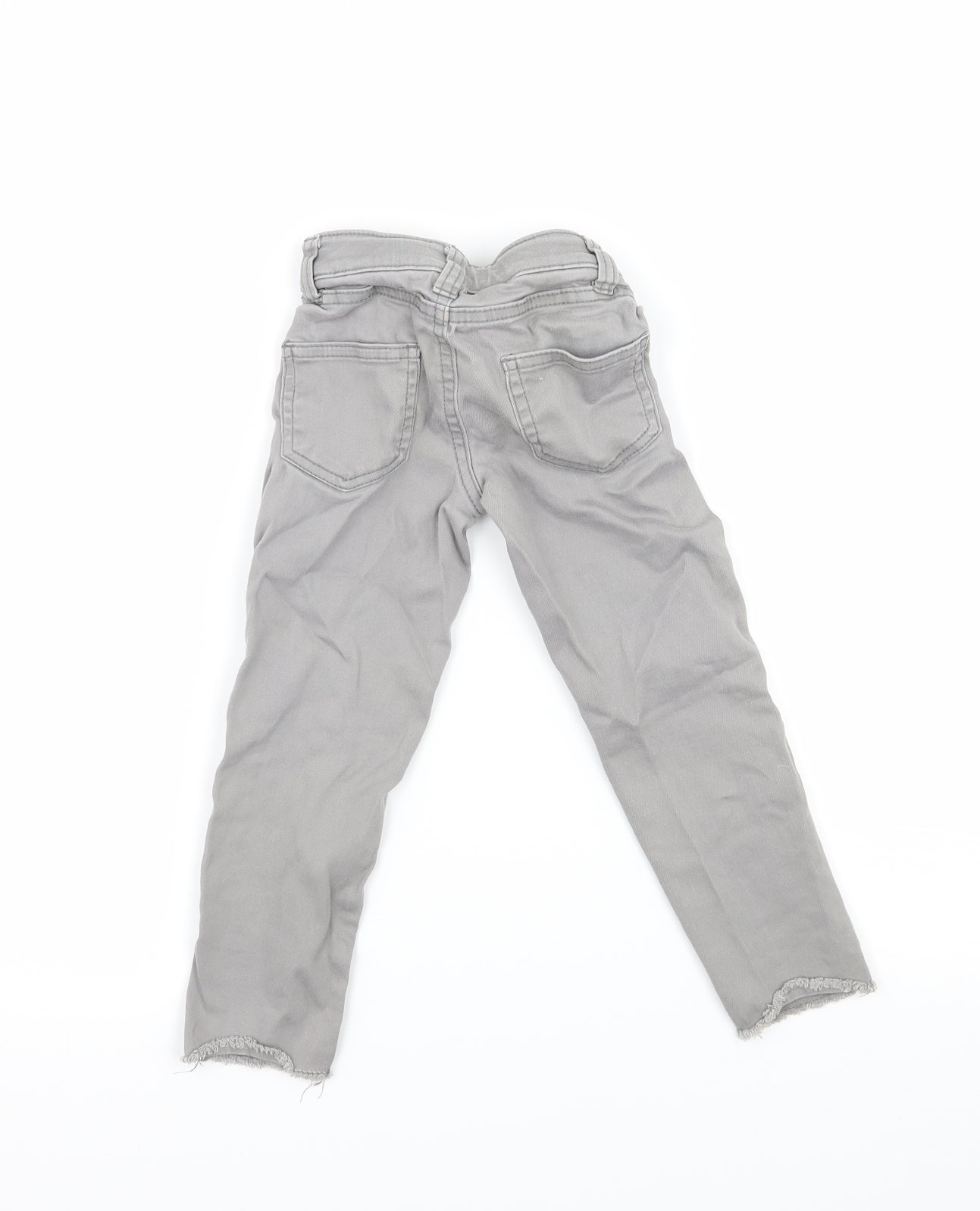 Denim & Co. Boys Grey  Denim Skinny Jeans Size 3-4 Years - Distressed