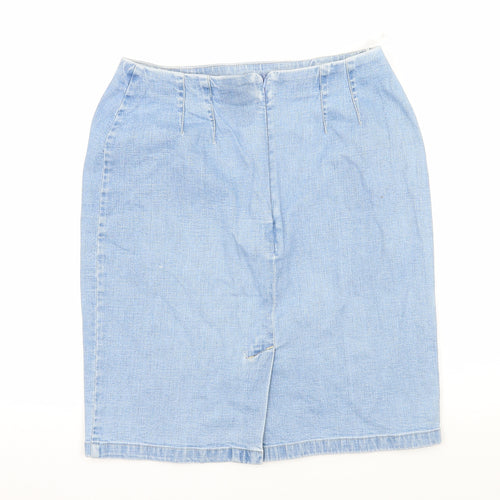 Marks and Spencer Womens Blue  Denim A-Line Skirt Size 12