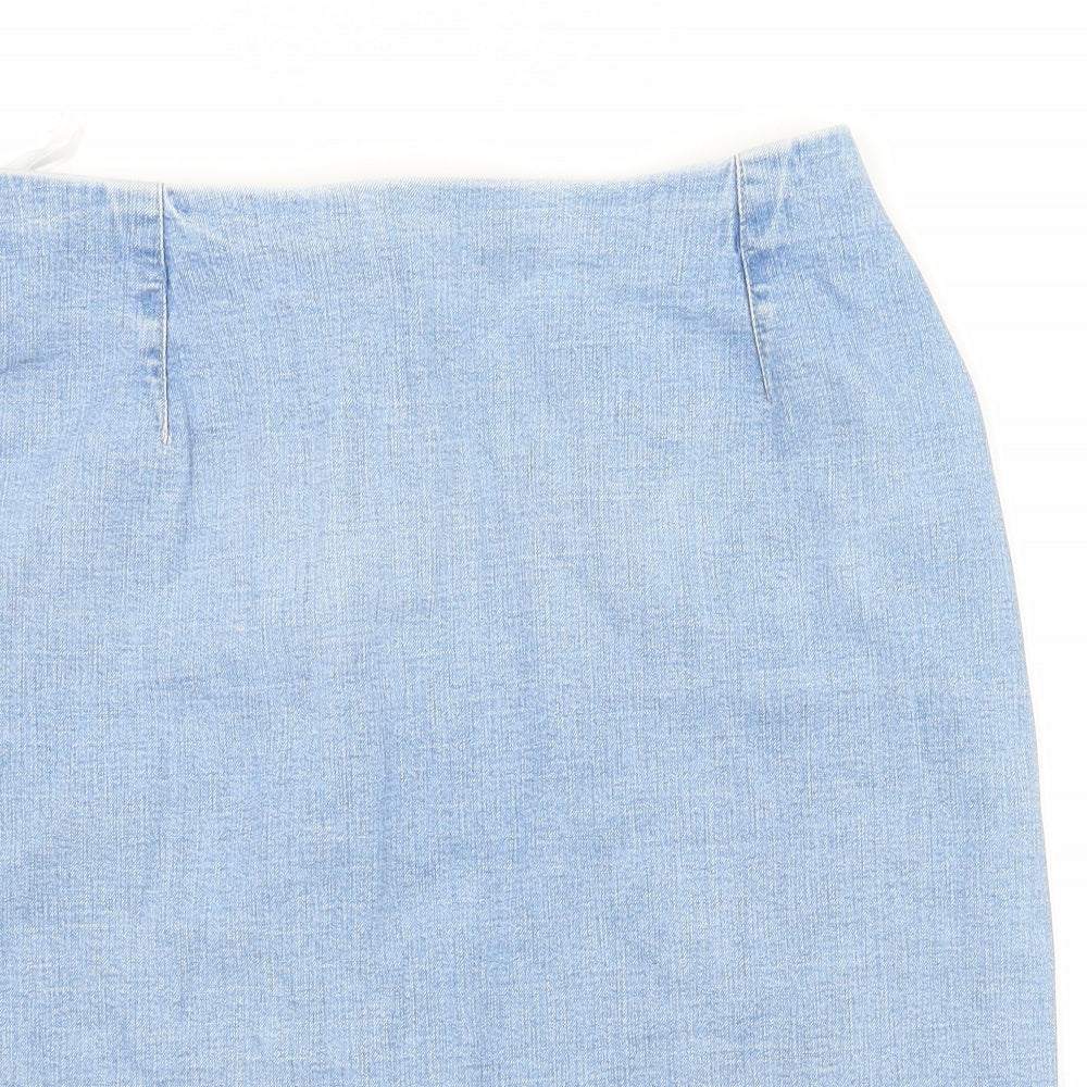 Marks and Spencer Womens Blue  Denim A-Line Skirt Size 12