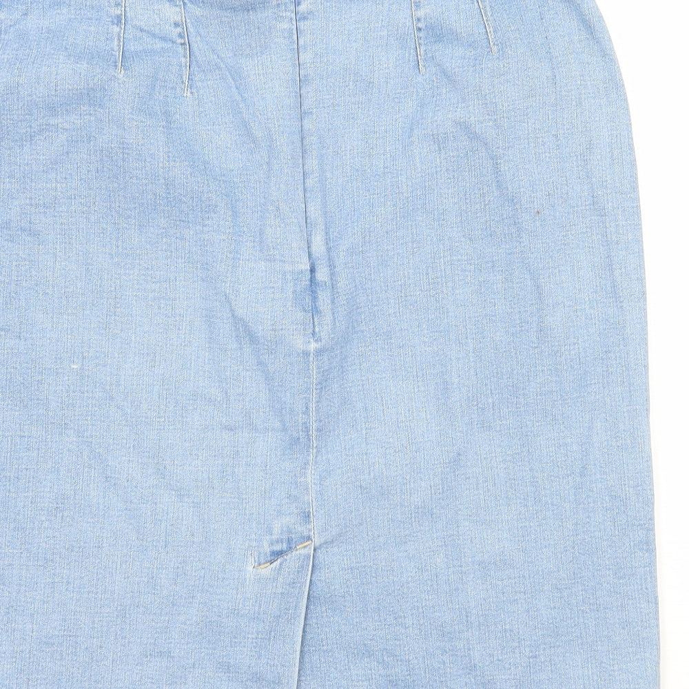 Marks and Spencer Womens Blue  Denim A-Line Skirt Size 12