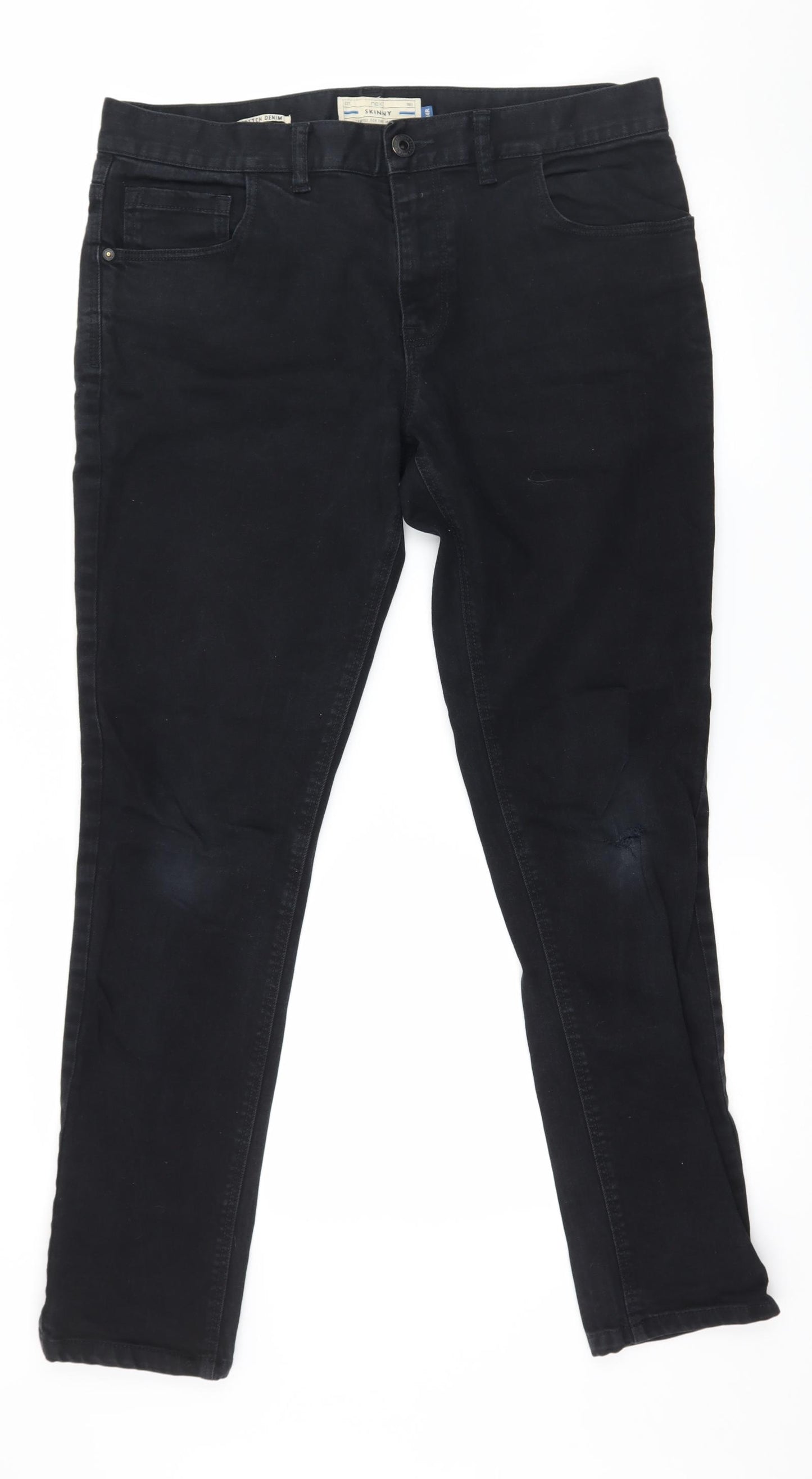 NEXT Mens Black  Denim Skinny Jeans Size 34 in L30 in