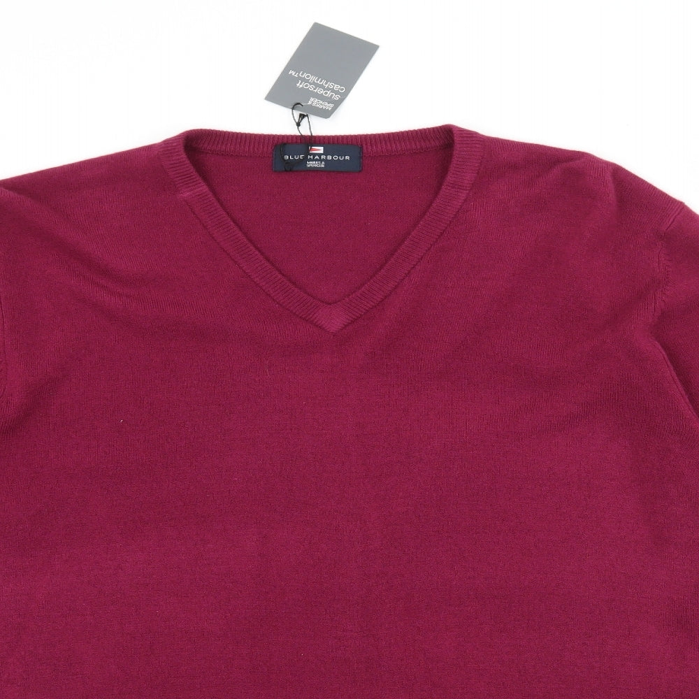 Boohoo Mens Purple  Knit Pullover Jumper Size L