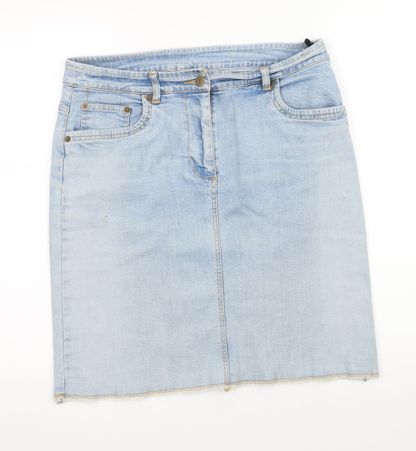 Marks and Spencer Womens Blue  Denim A-Line Skirt Size 12