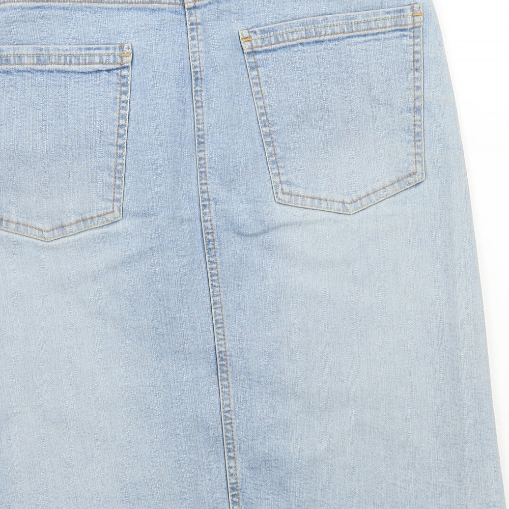 Marks and Spencer Womens Blue  Denim A-Line Skirt Size 12