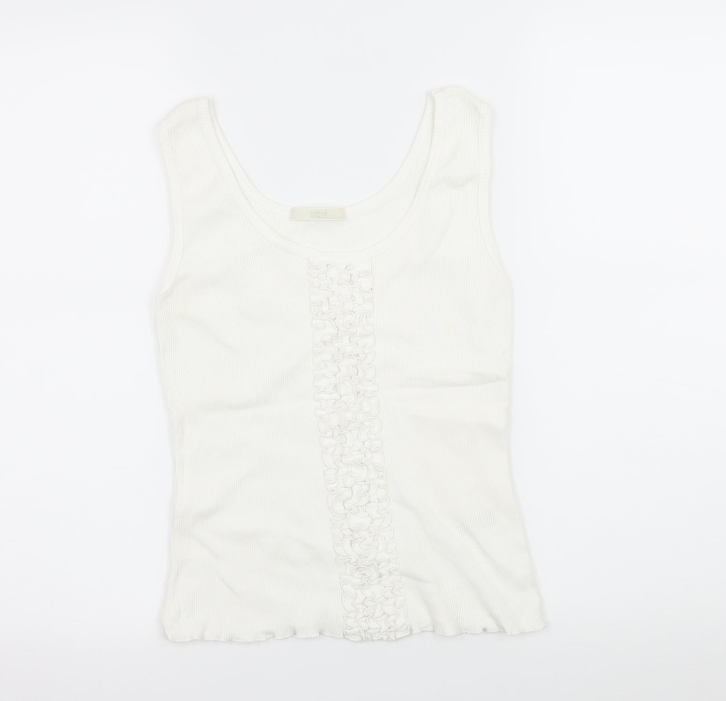 Marks and Spencer Womens White  Jersey Basic Tank Size 12