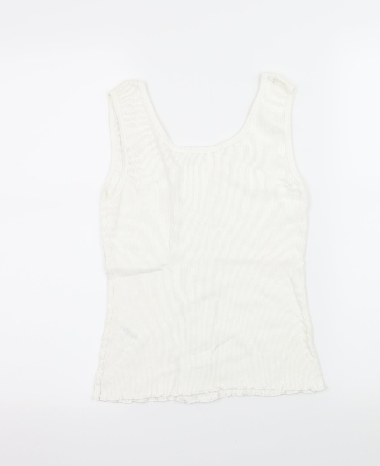 Marks and Spencer Womens White  Jersey Basic Tank Size 12
