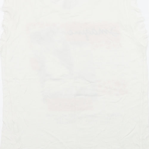 Sinsay Womens White  Jersey Basic T-Shirt Size S  - Imagine