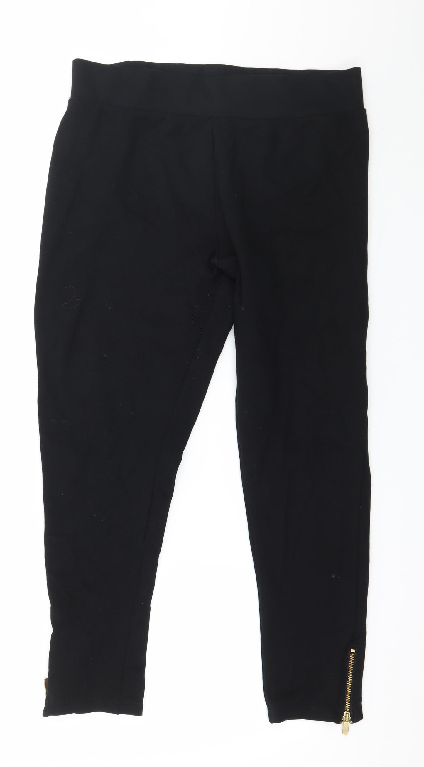 Studio Womens Black  Jersey Capri Leggings Size 16 L25 in