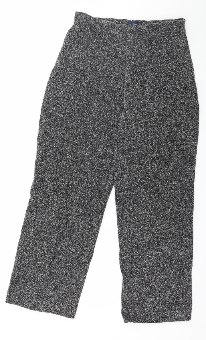DASH Womens Grey Jersey Trousers Size 12 L26 in